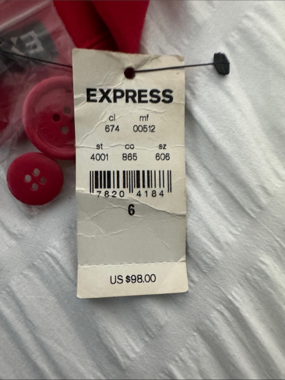 Express Cherry Red Women's Two-Button Blazer - Picture 5 of 6